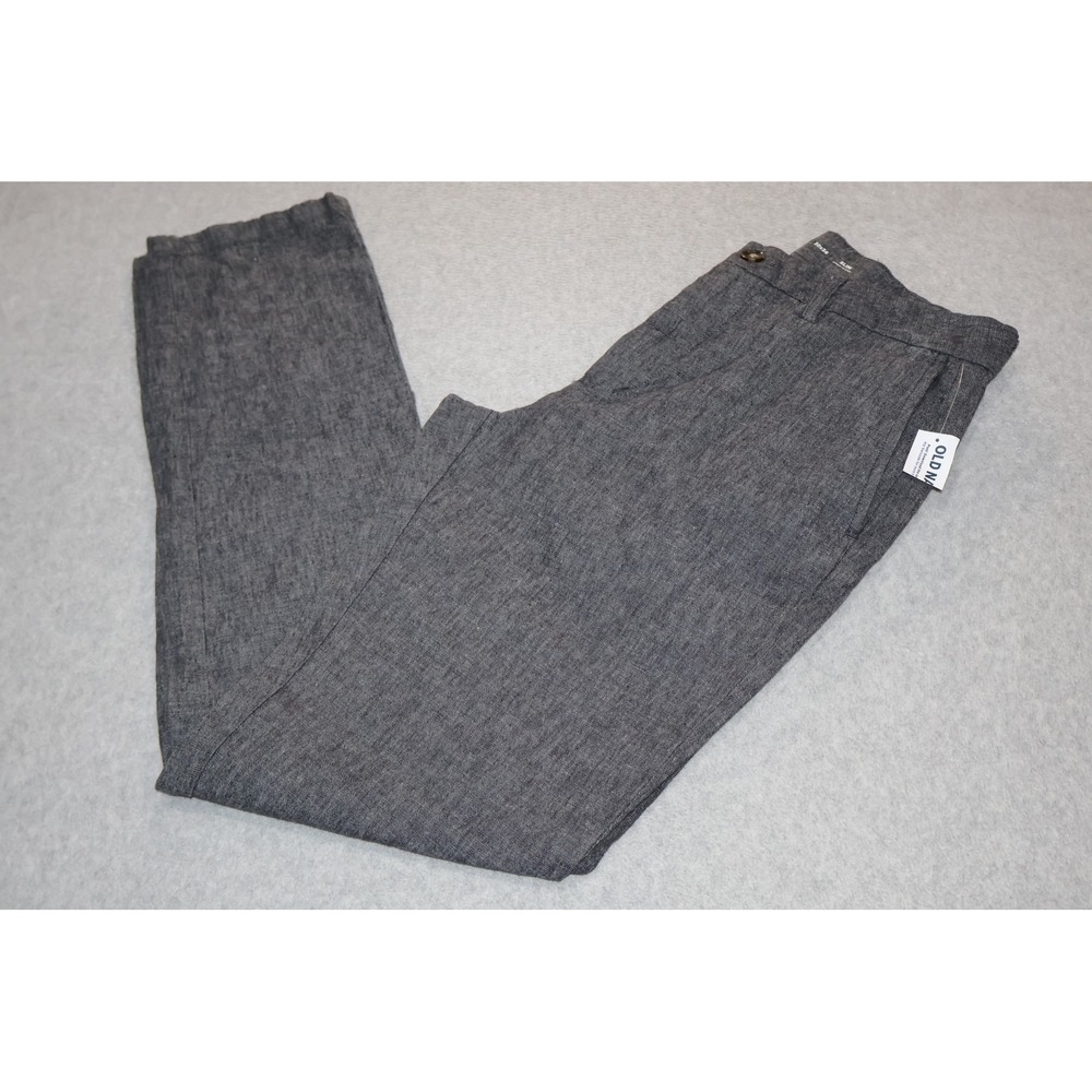 Old Navy Pants Mens 30x34 Gray Slim Hawaiian Linen Cotton Blend Casual NEW